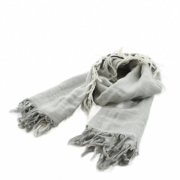 Gucci GG Pattern Shawl Fringe Total Gray An16 OH